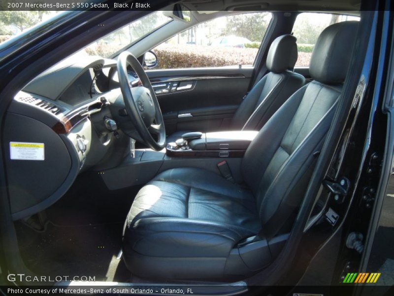 Black / Black 2007 Mercedes-Benz S 550 Sedan