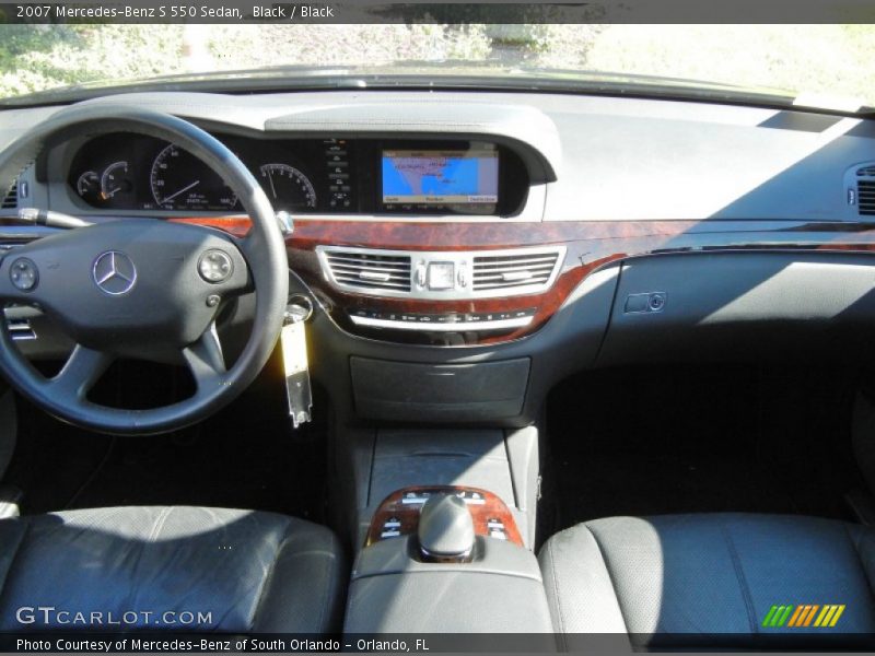 Black / Black 2007 Mercedes-Benz S 550 Sedan