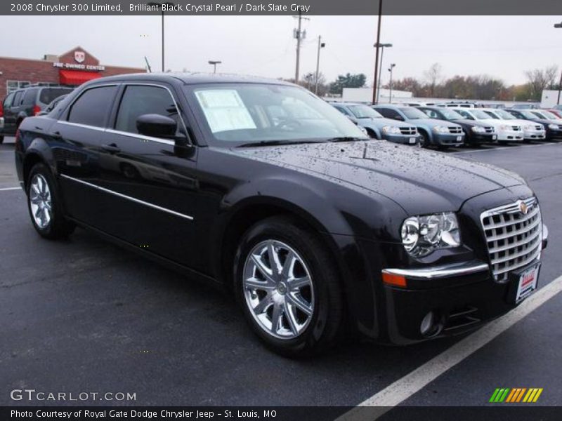 Brilliant Black Crystal Pearl / Dark Slate Gray 2008 Chrysler 300 Limited