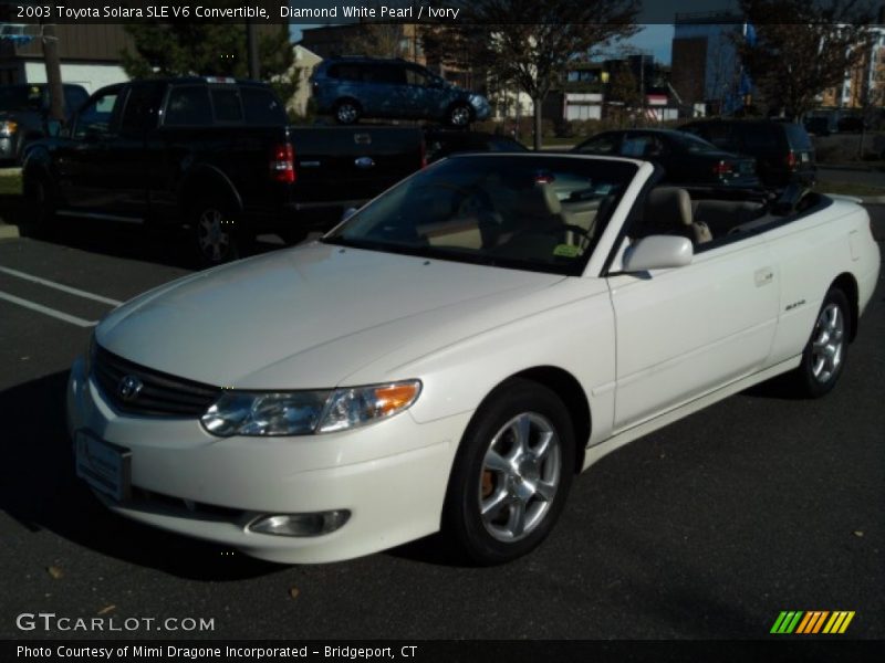 Diamond White Pearl / Ivory 2003 Toyota Solara SLE V6 Convertible