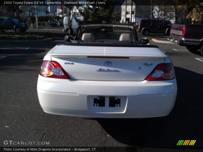 Diamond White Pearl / Ivory 2003 Toyota Solara SLE V6 Convertible