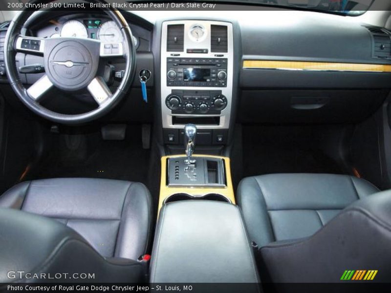 Brilliant Black Crystal Pearl / Dark Slate Gray 2008 Chrysler 300 Limited