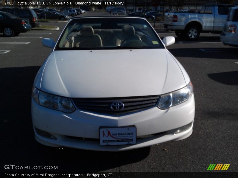 Diamond White Pearl / Ivory 2003 Toyota Solara SLE V6 Convertible