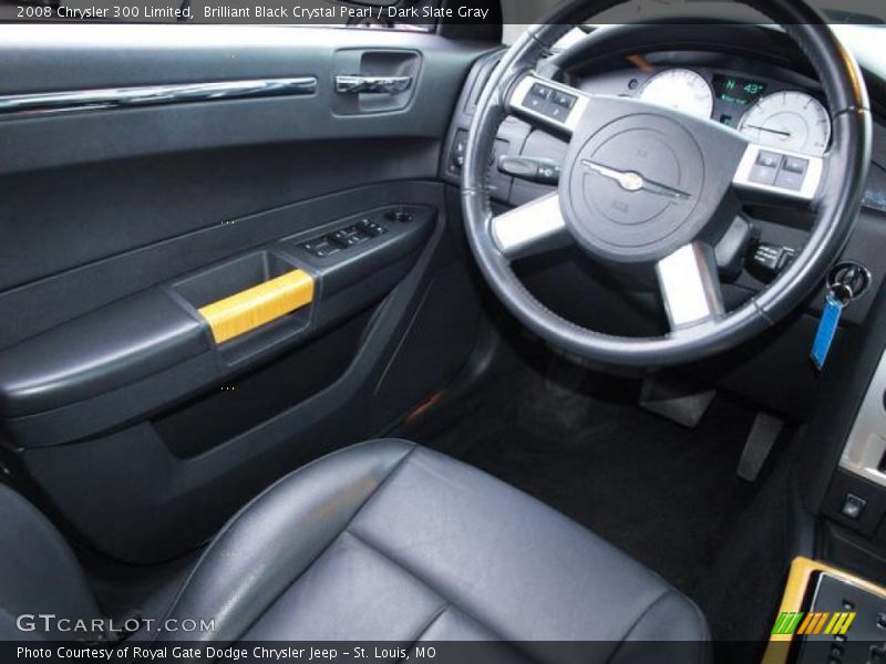 Brilliant Black Crystal Pearl / Dark Slate Gray 2008 Chrysler 300 Limited