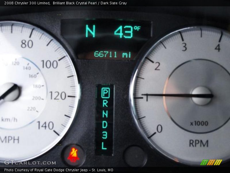 Brilliant Black Crystal Pearl / Dark Slate Gray 2008 Chrysler 300 Limited