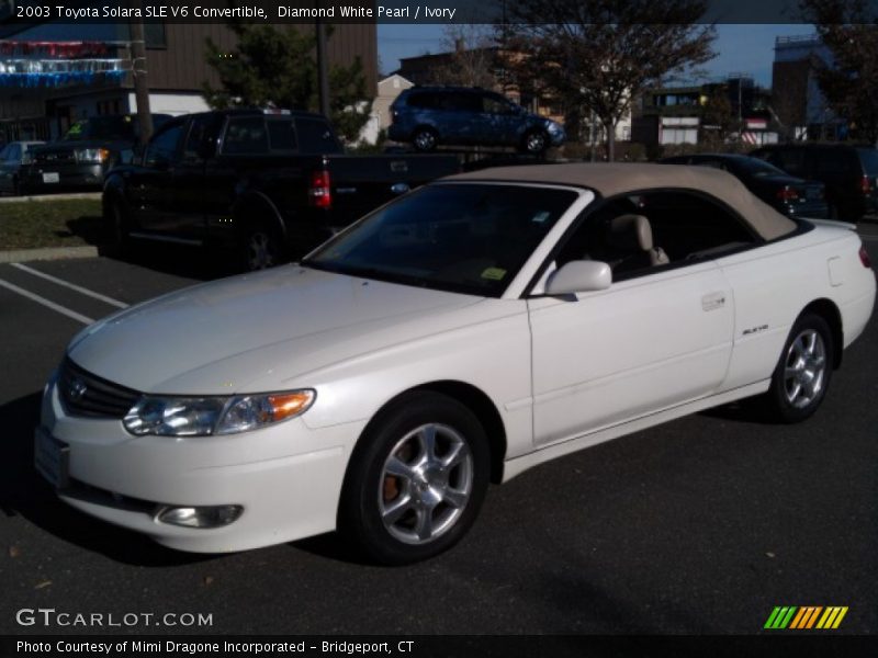 Diamond White Pearl / Ivory 2003 Toyota Solara SLE V6 Convertible