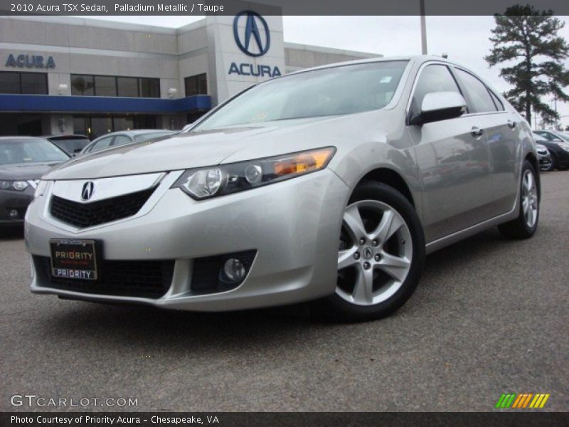 Palladium Metallic / Taupe 2010 Acura TSX Sedan
