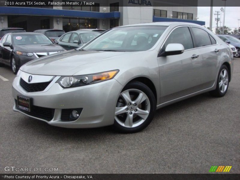 Palladium Metallic / Taupe 2010 Acura TSX Sedan