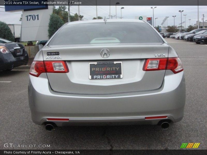 Palladium Metallic / Taupe 2010 Acura TSX Sedan