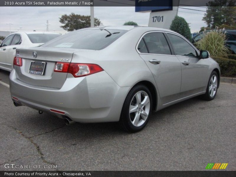 Palladium Metallic / Taupe 2010 Acura TSX Sedan