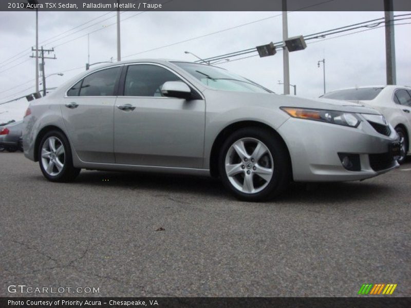 Palladium Metallic / Taupe 2010 Acura TSX Sedan