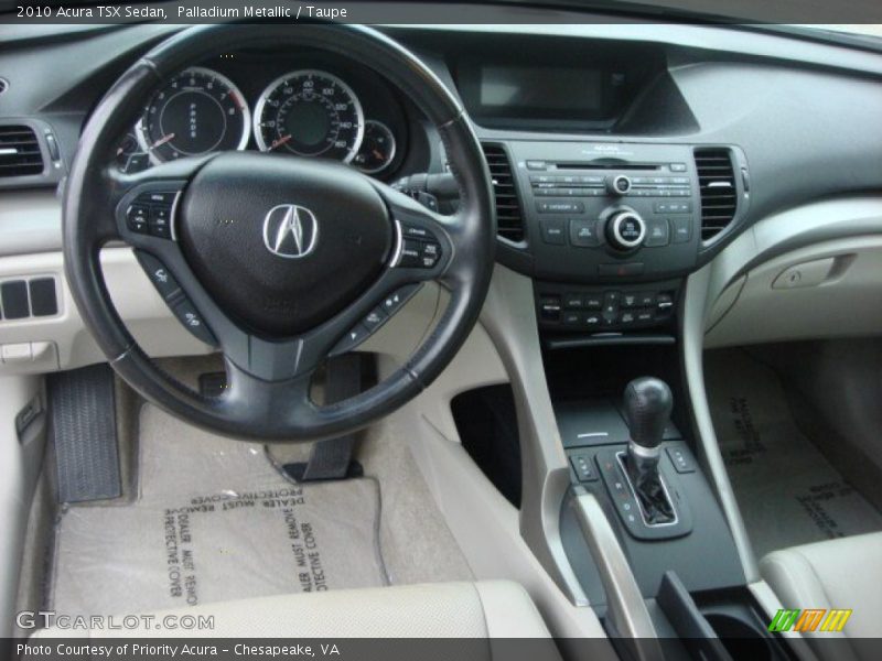 Palladium Metallic / Taupe 2010 Acura TSX Sedan
