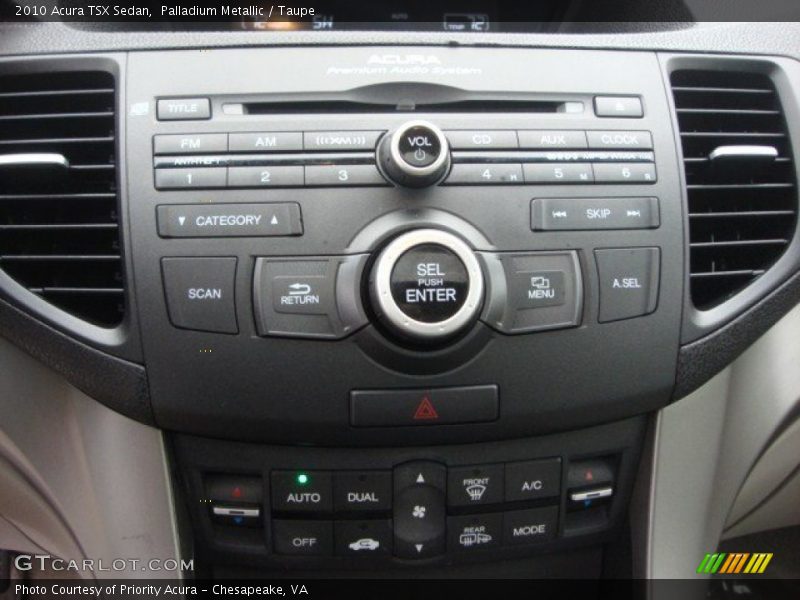 Palladium Metallic / Taupe 2010 Acura TSX Sedan