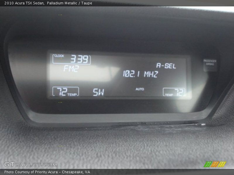 Palladium Metallic / Taupe 2010 Acura TSX Sedan