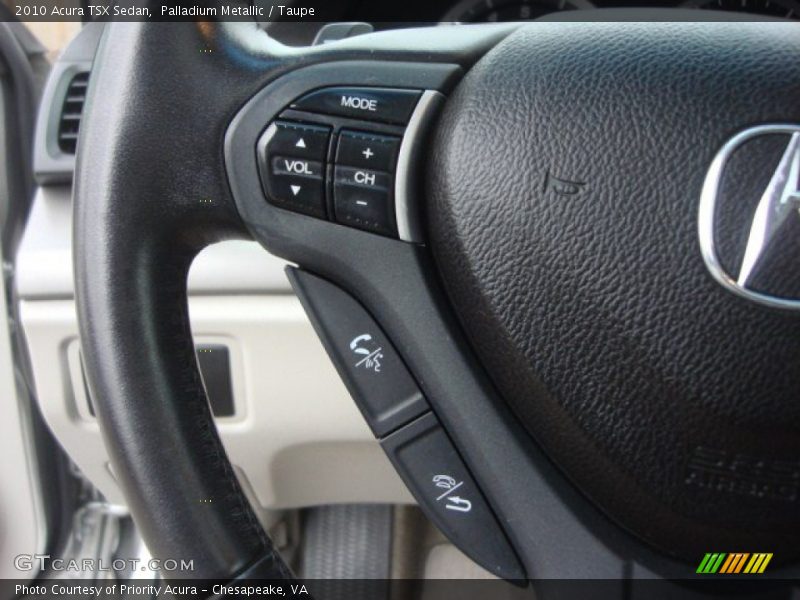Palladium Metallic / Taupe 2010 Acura TSX Sedan
