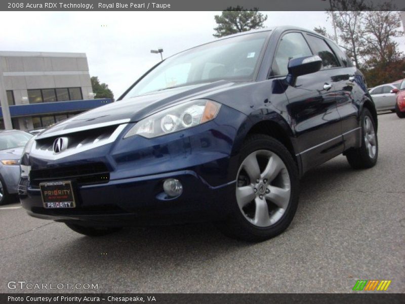 Royal Blue Pearl / Taupe 2008 Acura RDX Technology