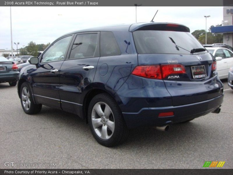 Royal Blue Pearl / Taupe 2008 Acura RDX Technology