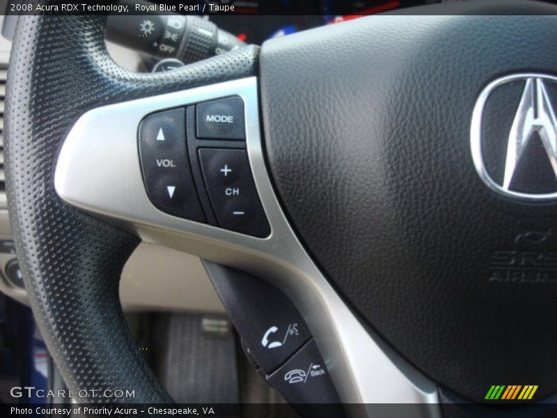 Royal Blue Pearl / Taupe 2008 Acura RDX Technology