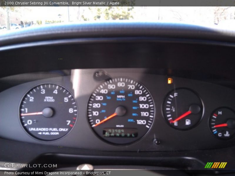 Bright Silver Metallic / Agate 2000 Chrysler Sebring JXi Convertible