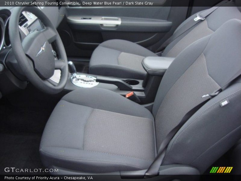 Deep Water Blue Pearl / Dark Slate Gray 2010 Chrysler Sebring Touring Convertible