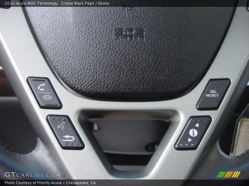 Crystal Black Pearl / Ebony 2010 Acura MDX Technology
