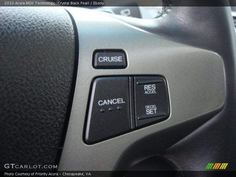 Crystal Black Pearl / Ebony 2010 Acura MDX Technology