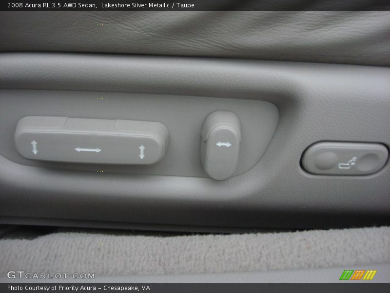 Lakeshore Silver Metallic / Taupe 2008 Acura RL 3.5 AWD Sedan