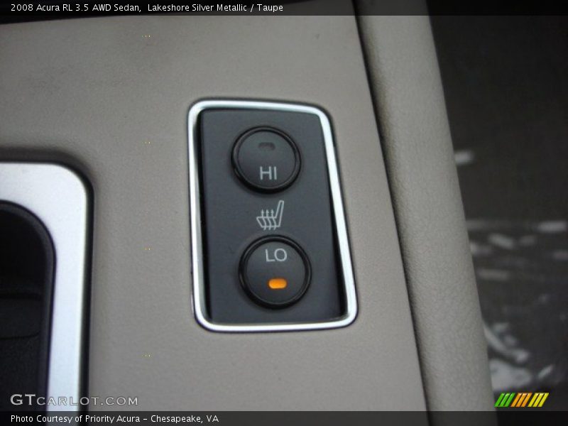 Lakeshore Silver Metallic / Taupe 2008 Acura RL 3.5 AWD Sedan
