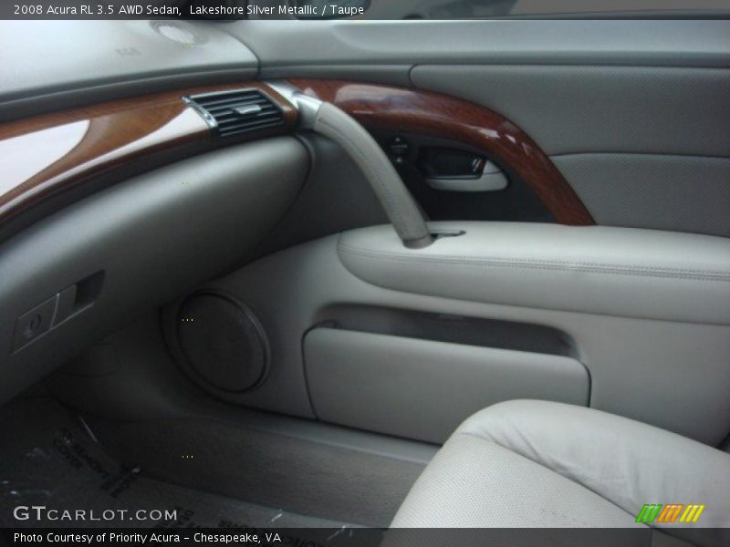 Lakeshore Silver Metallic / Taupe 2008 Acura RL 3.5 AWD Sedan