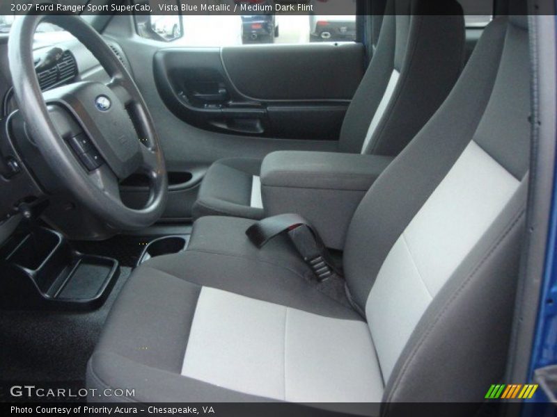 Vista Blue Metallic / Medium Dark Flint 2007 Ford Ranger Sport SuperCab