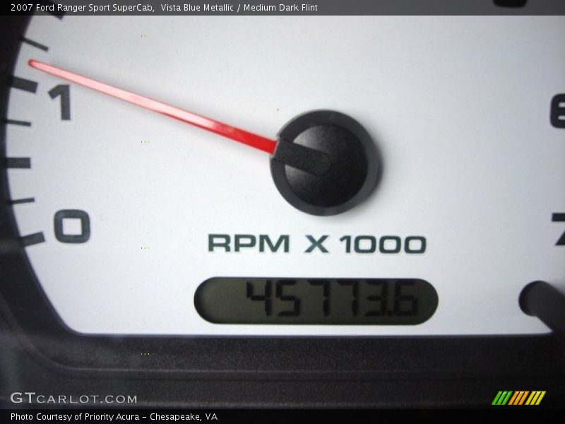 Vista Blue Metallic / Medium Dark Flint 2007 Ford Ranger Sport SuperCab