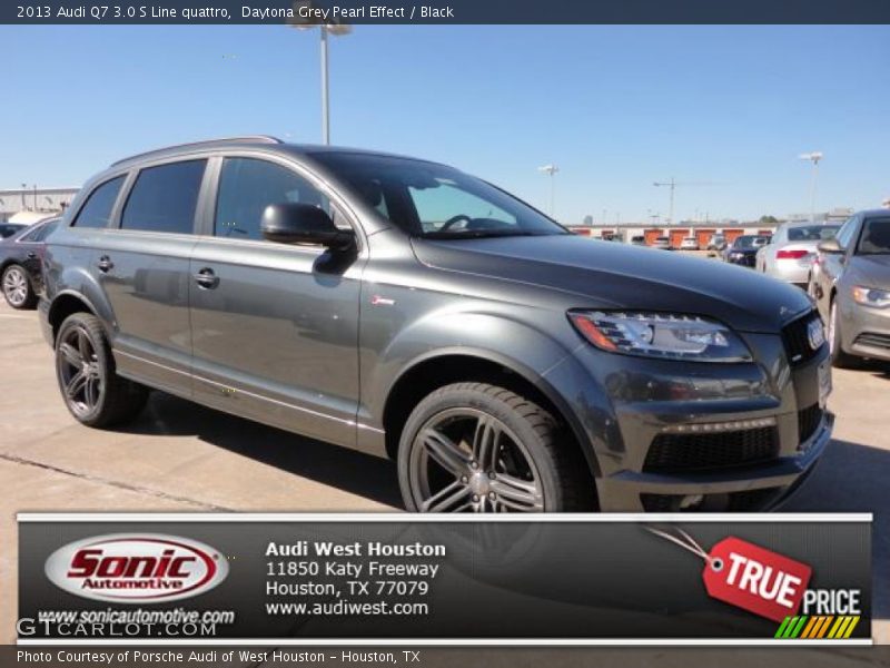 Daytona Grey Pearl Effect / Black 2013 Audi Q7 3.0 S Line quattro