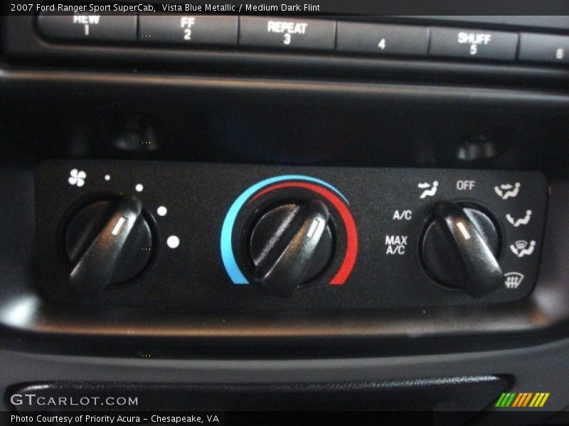 Vista Blue Metallic / Medium Dark Flint 2007 Ford Ranger Sport SuperCab