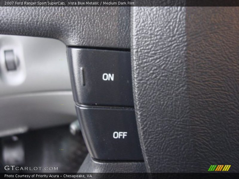 Vista Blue Metallic / Medium Dark Flint 2007 Ford Ranger Sport SuperCab
