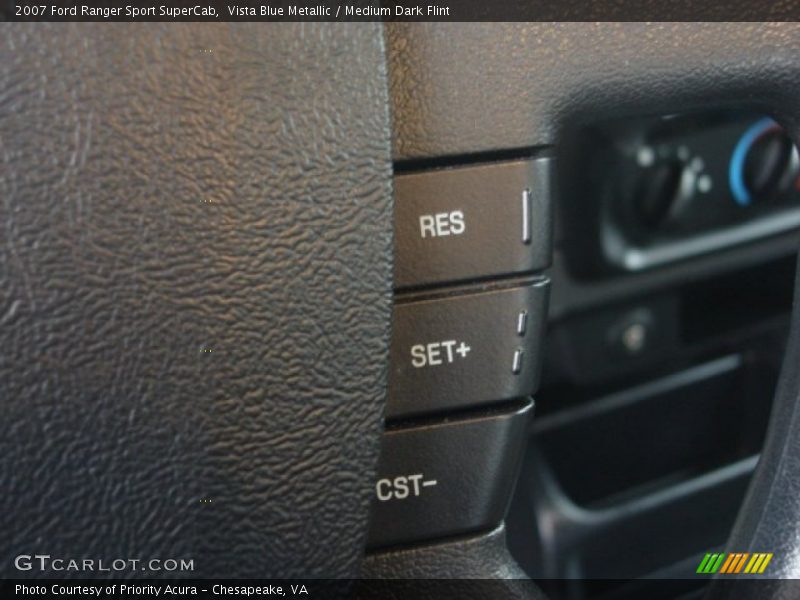 Vista Blue Metallic / Medium Dark Flint 2007 Ford Ranger Sport SuperCab