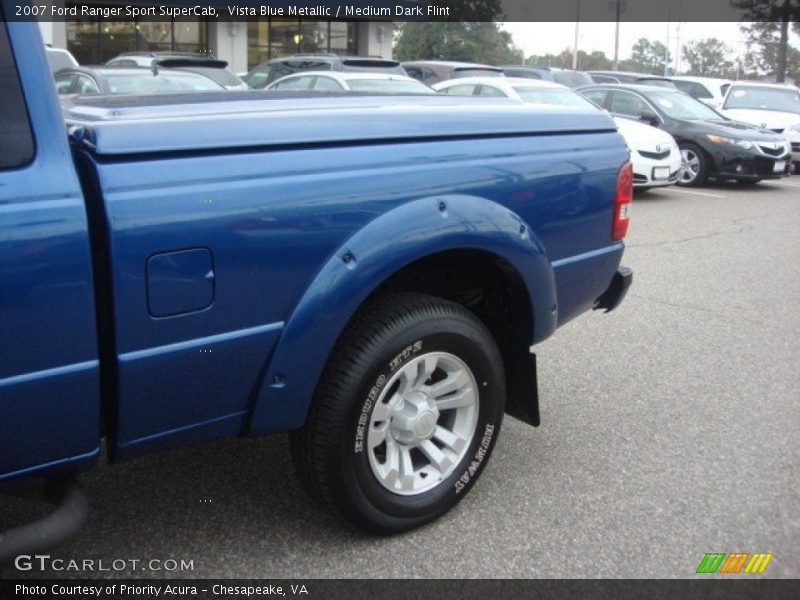 Vista Blue Metallic / Medium Dark Flint 2007 Ford Ranger Sport SuperCab