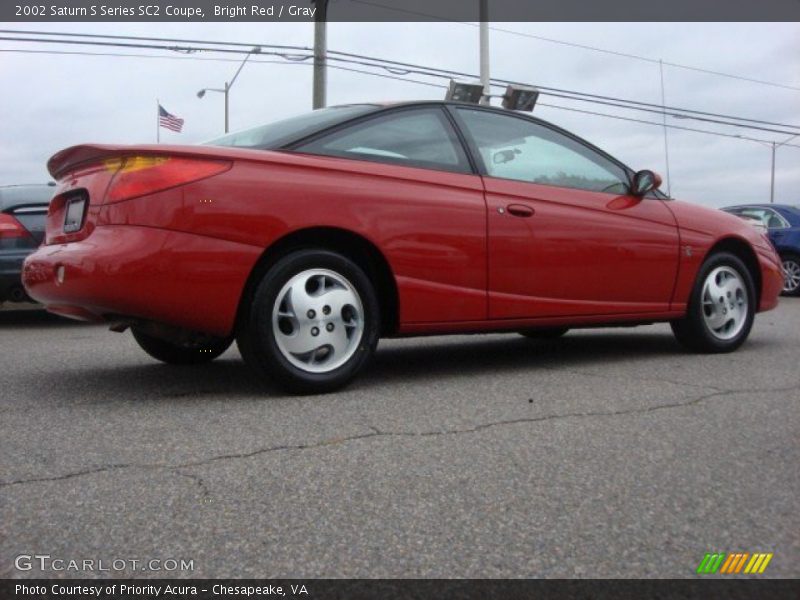 Bright Red / Gray 2002 Saturn S Series SC2 Coupe