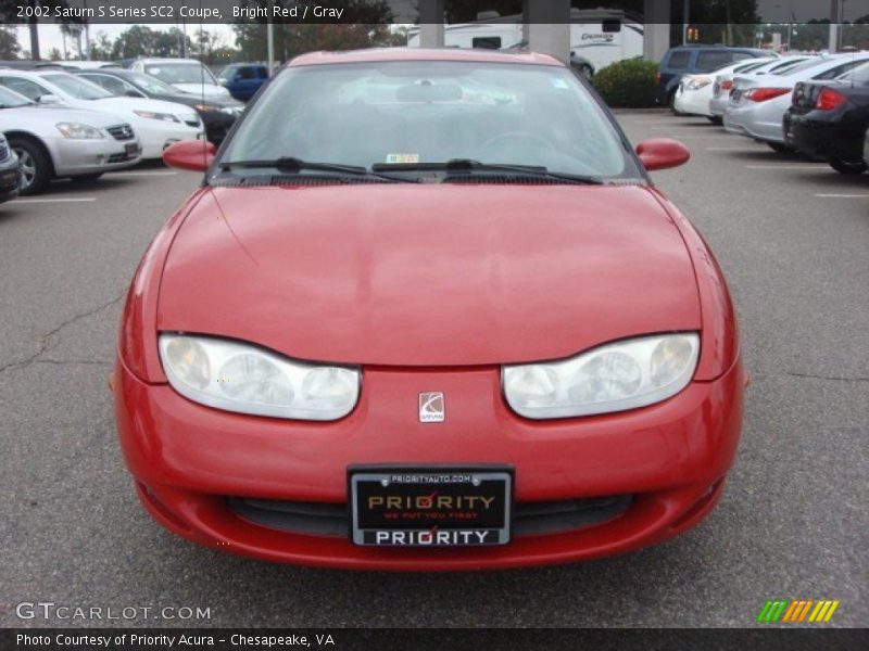 Bright Red / Gray 2002 Saturn S Series SC2 Coupe