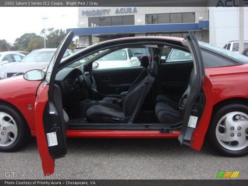 Bright Red / Gray 2002 Saturn S Series SC2 Coupe