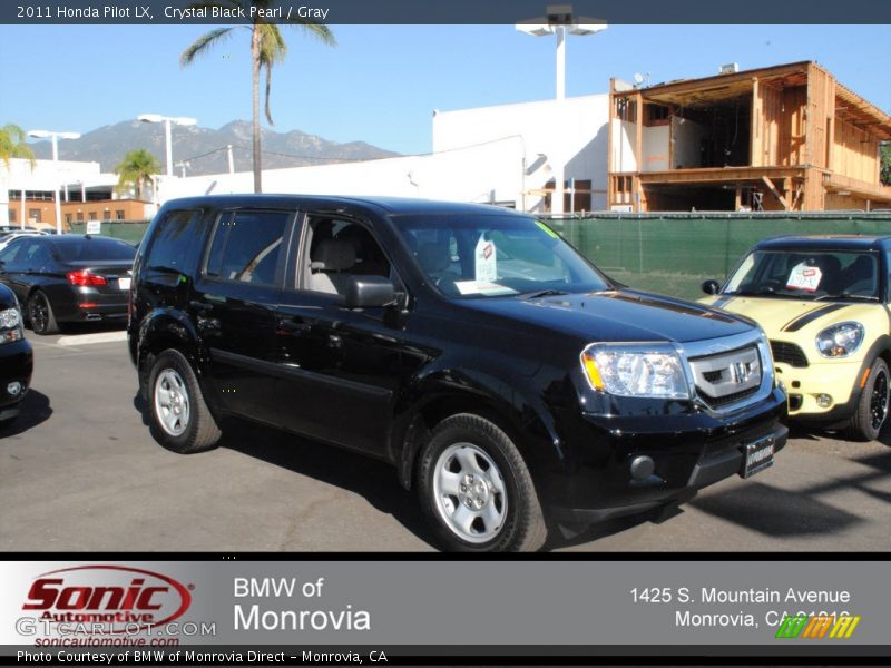 Crystal Black Pearl / Gray 2011 Honda Pilot LX