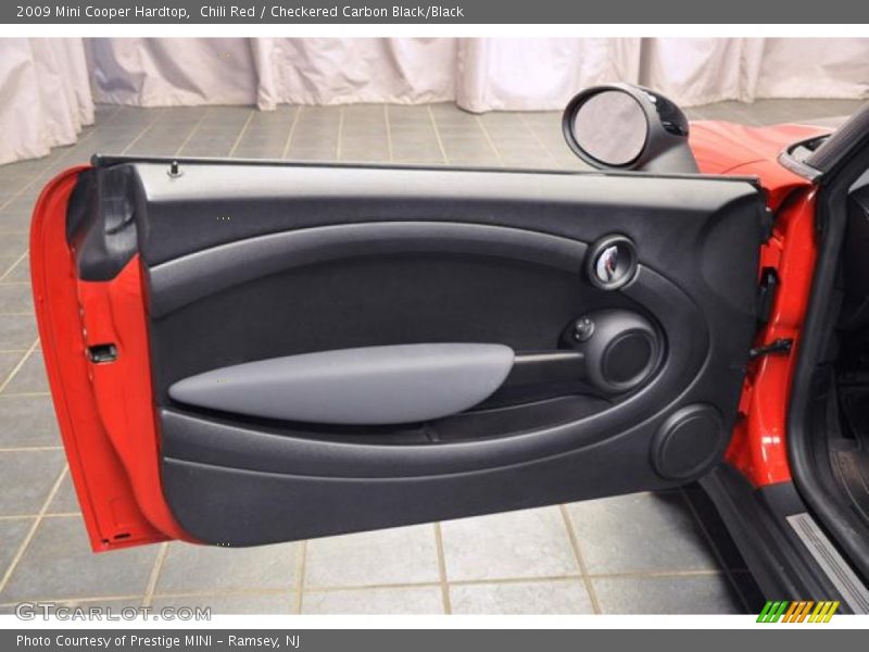 Chili Red / Checkered Carbon Black/Black 2009 Mini Cooper Hardtop