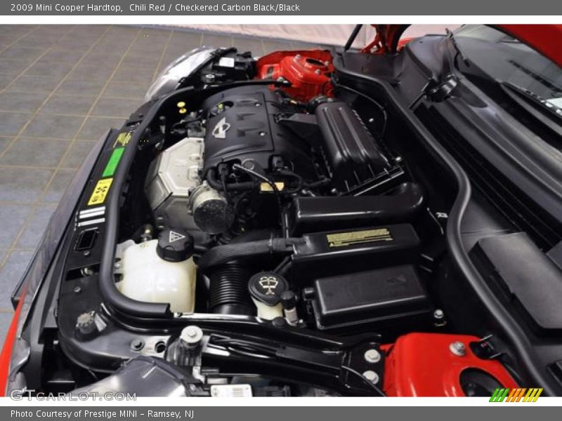 Chili Red / Checkered Carbon Black/Black 2009 Mini Cooper Hardtop