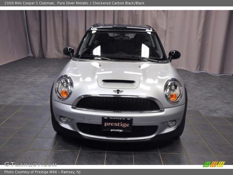 Pure Silver Metallic / Checkered Carbon Black/Black 2009 Mini Cooper S Clubman