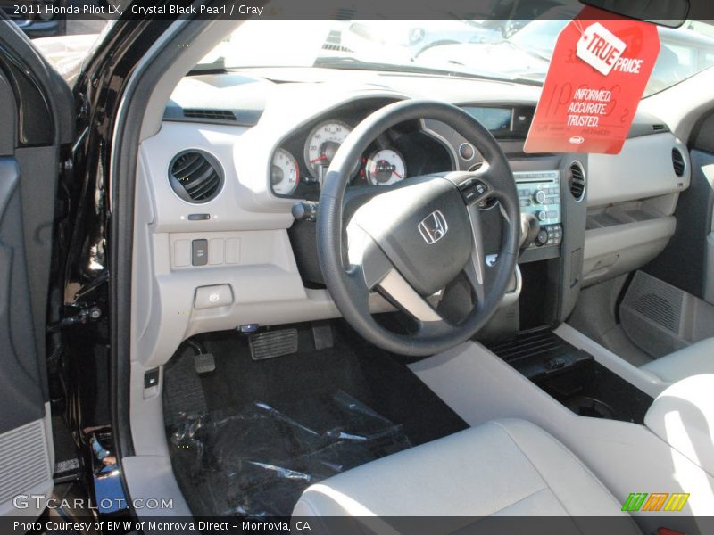 Crystal Black Pearl / Gray 2011 Honda Pilot LX