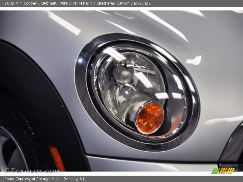 Pure Silver Metallic / Checkered Carbon Black/Black 2009 Mini Cooper S Clubman