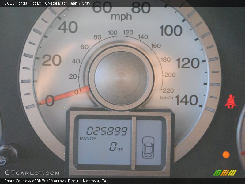 Crystal Black Pearl / Gray 2011 Honda Pilot LX