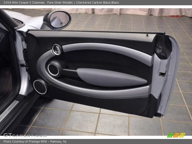 Pure Silver Metallic / Checkered Carbon Black/Black 2009 Mini Cooper S Clubman