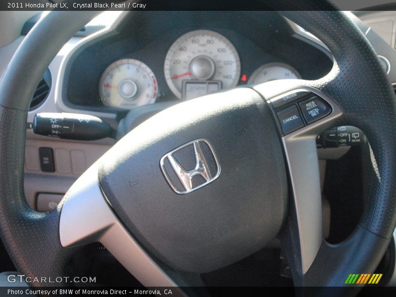 Crystal Black Pearl / Gray 2011 Honda Pilot LX