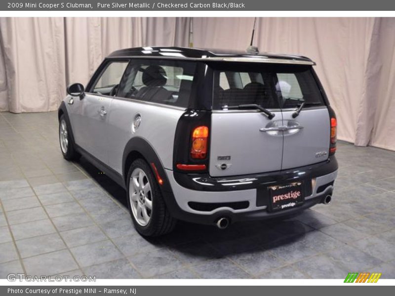 Pure Silver Metallic / Checkered Carbon Black/Black 2009 Mini Cooper S Clubman