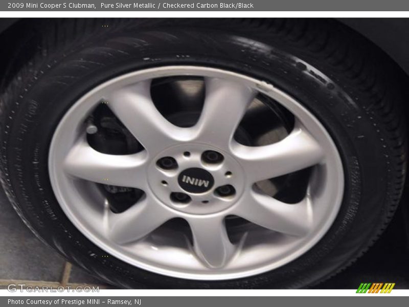 Pure Silver Metallic / Checkered Carbon Black/Black 2009 Mini Cooper S Clubman